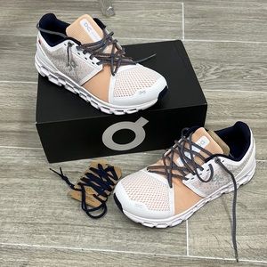 NWOT ON Running Women's Cloudstratus Sneaker- White/ Almond